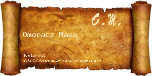 Omoracz Masa névjegykártya